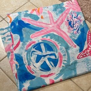 Colorful Ocean-Themed Shower Curtain  New 72 inches by 72 inches